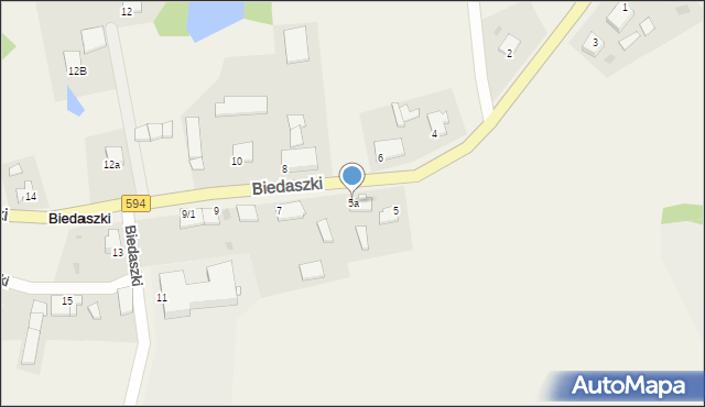 Biedaszki, Biedaszki, 5a, mapa Biedaszki