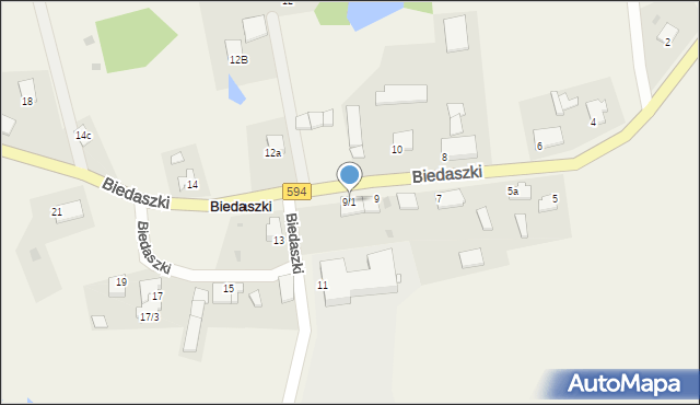 Biedaszki, Biedaszki, 9/1, mapa Biedaszki