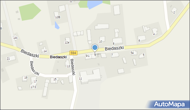 Biedaszki, Biedaszki, 9, mapa Biedaszki