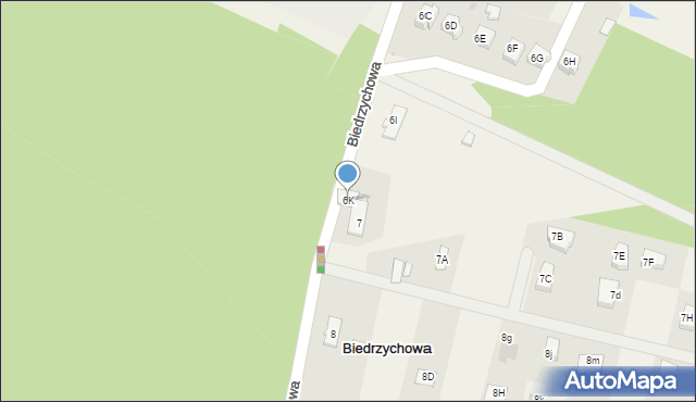 Biedrzychowa, Biedrzychowa, 6K, mapa Biedrzychowa