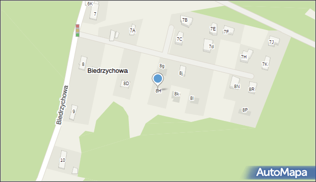 Biedrzychowa, Biedrzychowa, 8H, mapa Biedrzychowa