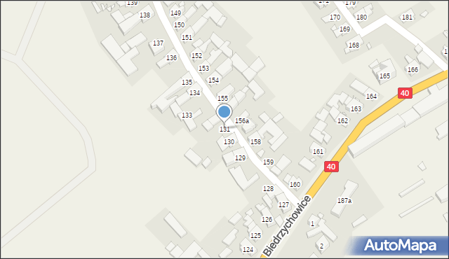 Biedrzychowice, Biedrzychowice, 131, mapa Biedrzychowice