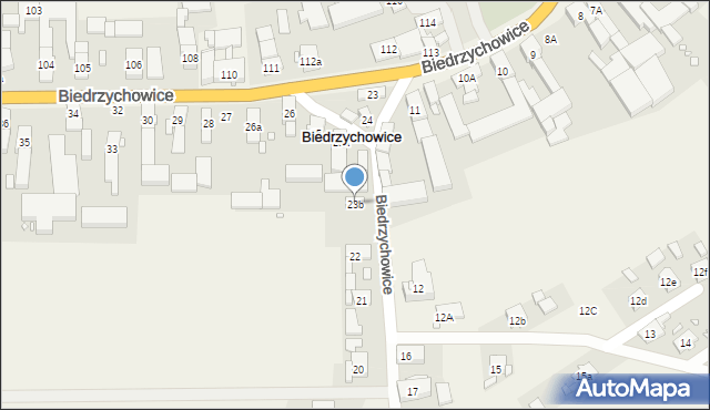 Biedrzychowice, Biedrzychowice, 23b, mapa Biedrzychowice