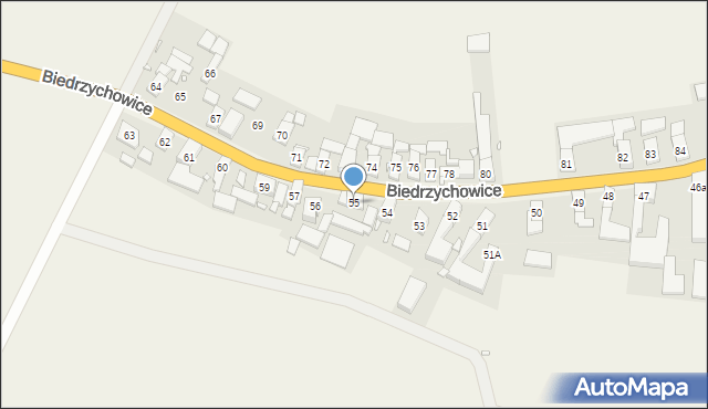 Biedrzychowice, Biedrzychowice, 55, mapa Biedrzychowice