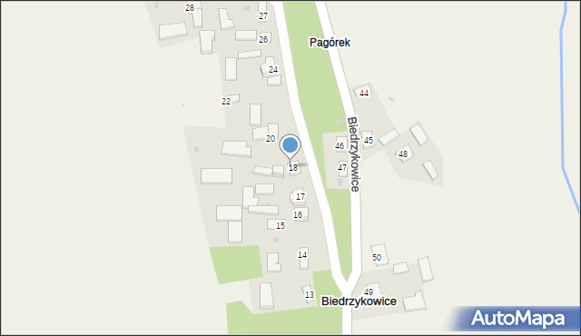 Biedrzykowice, Biedrzykowice, 19, mapa Biedrzykowice