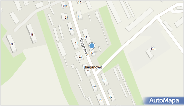 Bieganowo, Bieganowo, 32, mapa Bieganowo