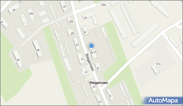 Bieganowo, Bieganowo, 33, mapa Bieganowo