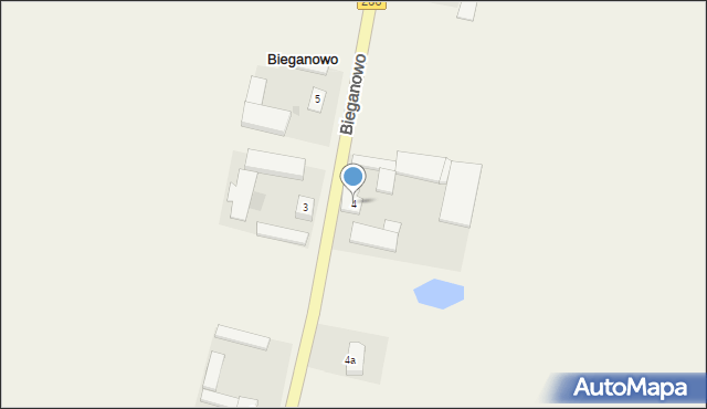 Bieganowo, Bieganowo, 4, mapa Bieganowo