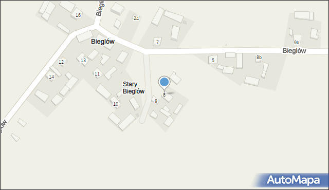 Bieglów, Bieglów, 8, mapa Bieglów