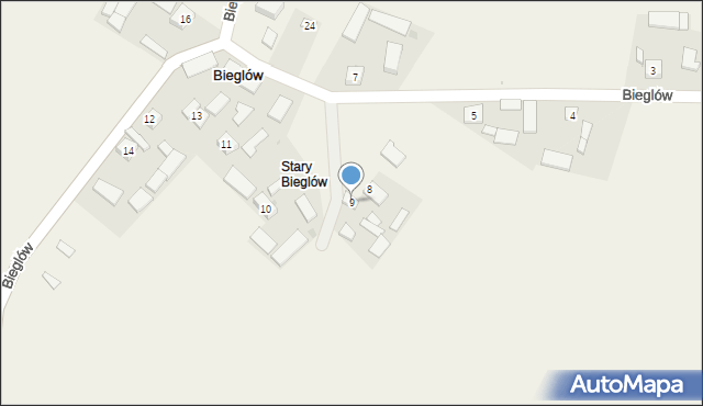 Bieglów, Bieglów, 9, mapa Bieglów