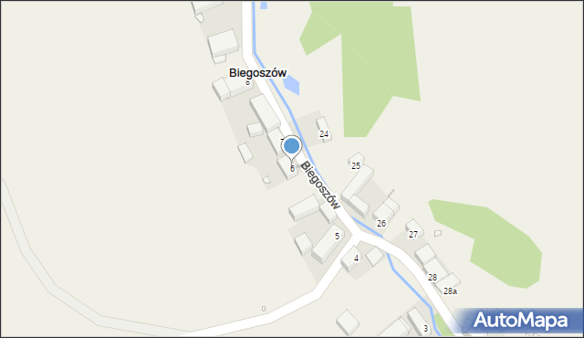 Biegoszów, Biegoszów, 6, mapa Biegoszów