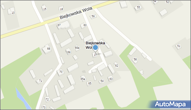 Biejkowska Wola, Biejkowska Wola, 17, mapa Biejkowska Wola