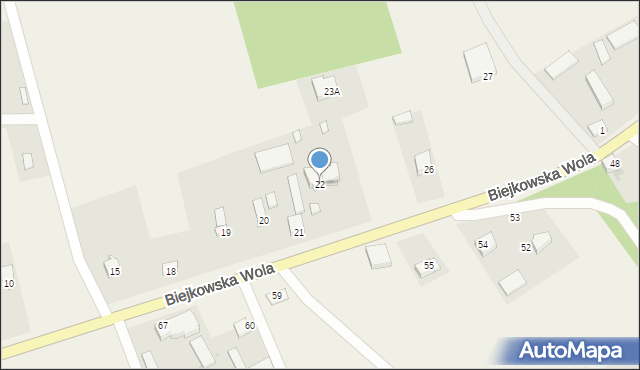 Biejkowska Wola, Biejkowska Wola, 22, mapa Biejkowska Wola