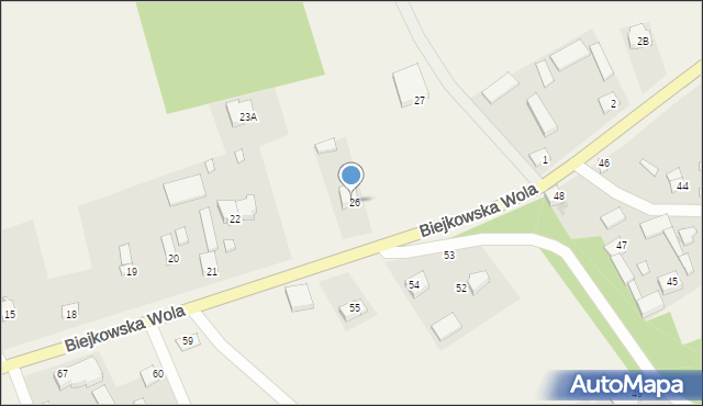 Biejkowska Wola, Biejkowska Wola, 28, mapa Biejkowska Wola