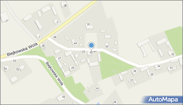 Biejkowska Wola, Biejkowska Wola, 42, mapa Biejkowska Wola
