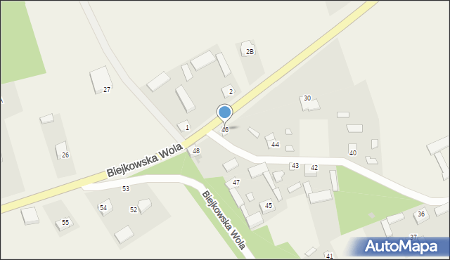 Biejkowska Wola, Biejkowska Wola, 46, mapa Biejkowska Wola
