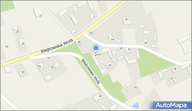 Biejkowska Wola, Biejkowska Wola, 47, mapa Biejkowska Wola