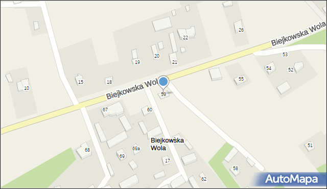 Biejkowska Wola, Biejkowska Wola, 59, mapa Biejkowska Wola