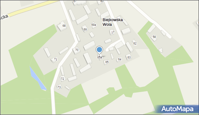 Biejkowska Wola, Biejkowska Wola, 65a, mapa Biejkowska Wola