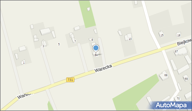 Biejkowska Wola, Biejkowska Wola, 8A, mapa Biejkowska Wola