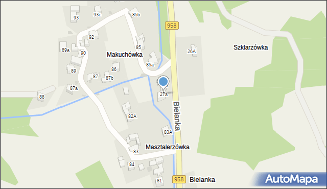 Bielanka, Bielanka, 27a, mapa Bielanka