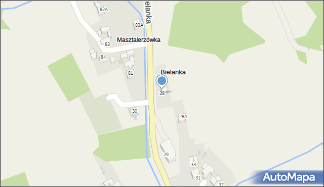 Bielanka, Bielanka, 28, mapa Bielanka