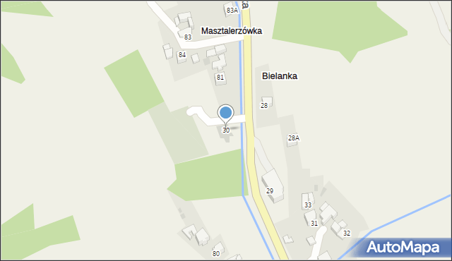 Bielanka, Bielanka, 30, mapa Bielanka