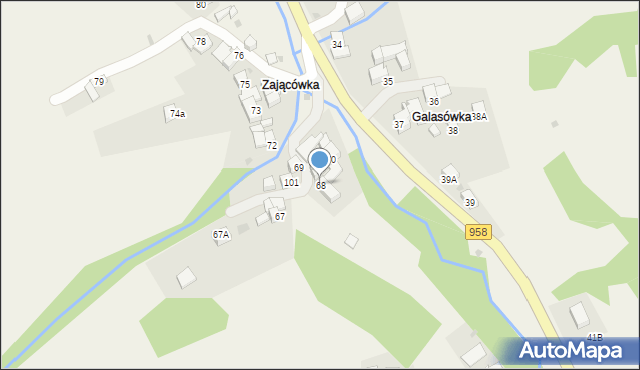 Bielanka, Bielanka, 68, mapa Bielanka