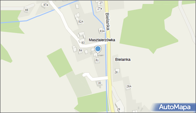 Bielanka, Bielanka, 82, mapa Bielanka