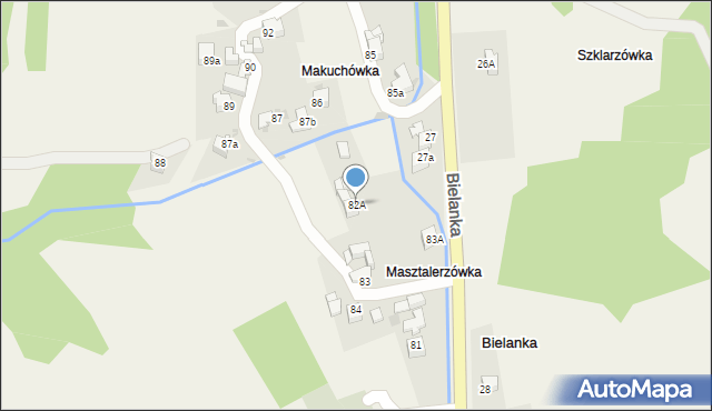 Bielanka, Bielanka, 82A, mapa Bielanka