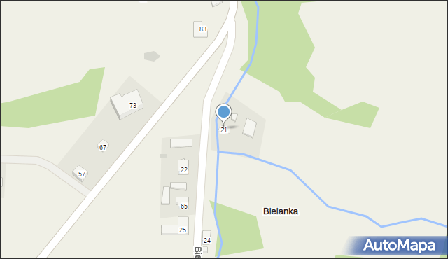 Bielanka, Bielanka, 21, mapa Bielanka