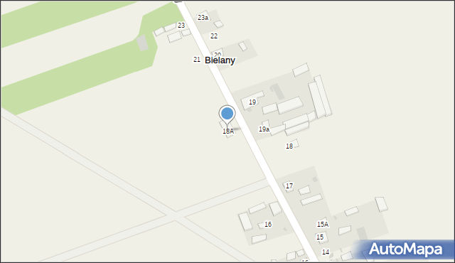 Bielany, Bielany, 18A, mapa Bielany