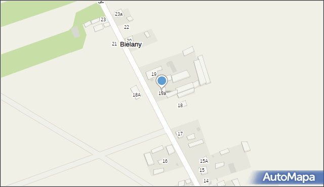Bielany, Bielany, 19a, mapa Bielany
