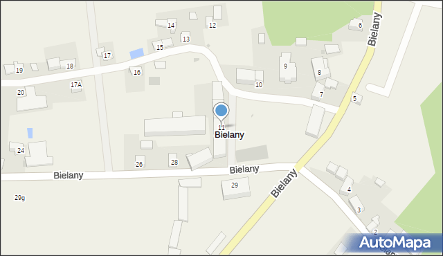 Bielany, Bielany, 11, mapa Bielany