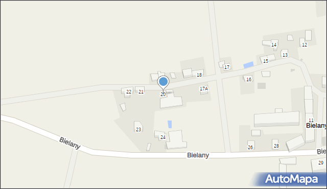 Bielany, Bielany, 20, mapa Bielany