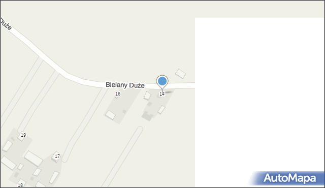 Bielany Duże, Bielany Duże, 14, mapa Bielany Duże