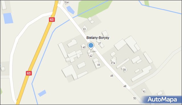 Bielany-Wąsy, Bielany-Wąsy, 42, mapa Bielany-Wąsy