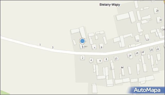 Bielany-Wąsy, Bielany-Wąsy, 5, mapa Bielany-Wąsy