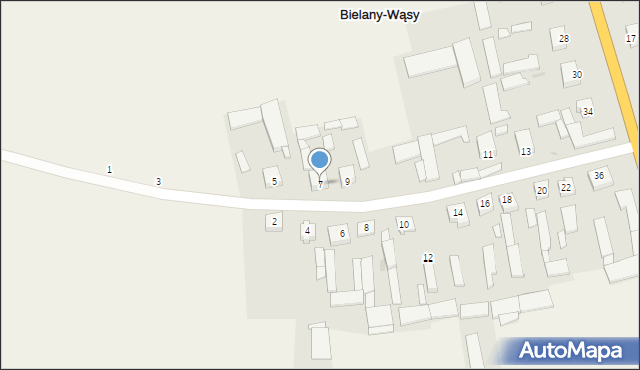 Bielany-Wąsy, Bielany-Wąsy, 7, mapa Bielany-Wąsy