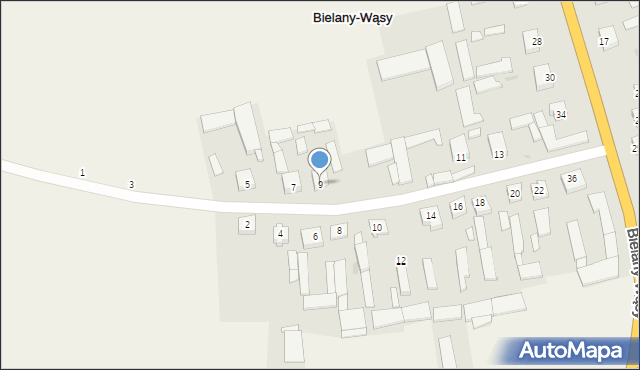 Bielany-Wąsy, Bielany-Wąsy, 9, mapa Bielany-Wąsy