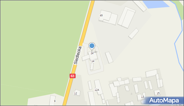 Bielany-Żyłaki, Bielany-Żyłaki, 14, mapa Bielany-Żyłaki