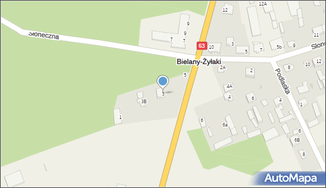 Bielany-Żyłaki, Bielany-Żyłaki, 3, mapa Bielany-Żyłaki