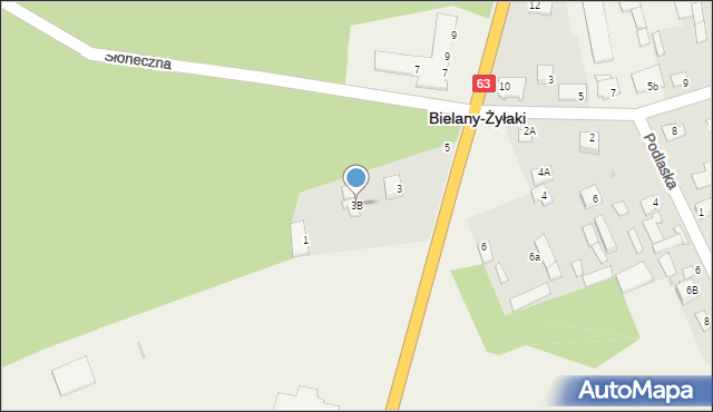 Bielany-Żyłaki, Bielany-Żyłaki, 3B, mapa Bielany-Żyłaki