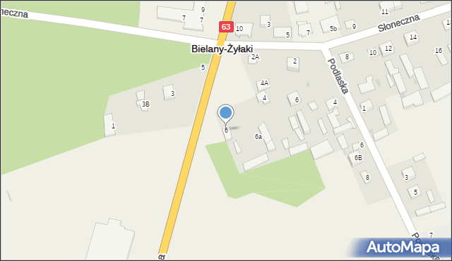 Bielany-Żyłaki, Bielany-Żyłaki, 6, mapa Bielany-Żyłaki