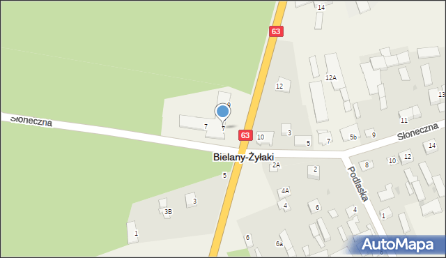 Bielany-Żyłaki, Bielany-Żyłaki, 7, mapa Bielany-Żyłaki