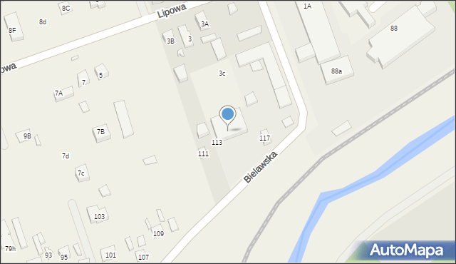 Bielawa, Bielawska, 115, mapa Bielawa