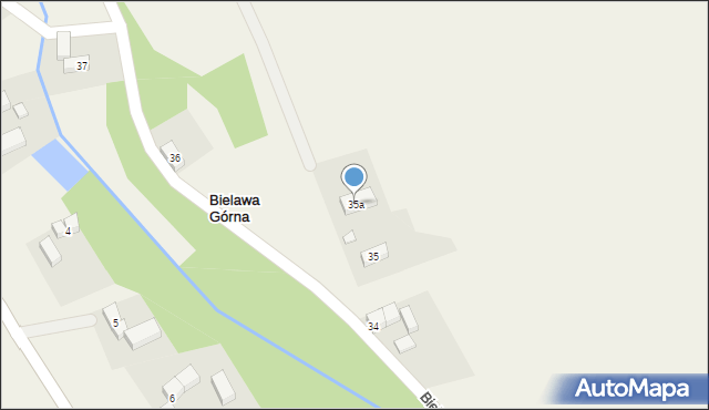 Bielawa Górna, Bielawa Górna, 35a, mapa Bielawa Górna