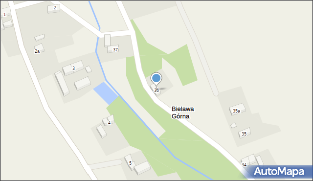 Bielawa Górna, Bielawa Górna, 36, mapa Bielawa Górna