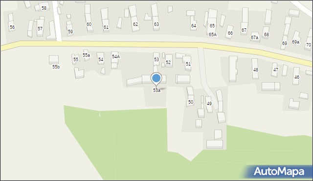 Bielawy, Bielawy, 53a, mapa Bielawy