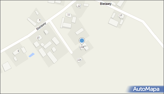 Bielawy, Bielawy, 11a, mapa Bielawy